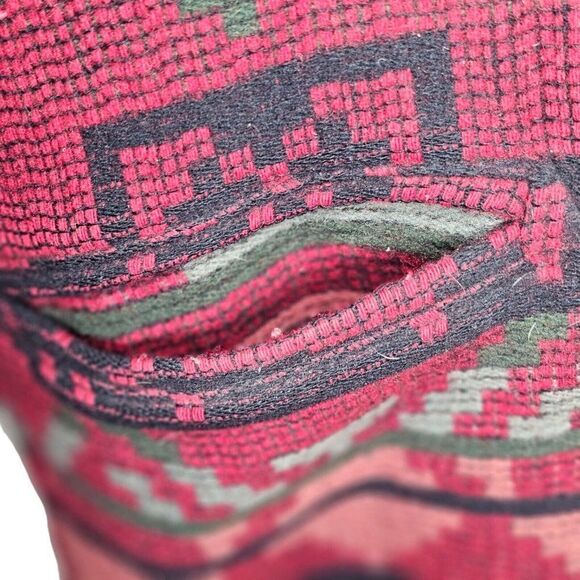 Vintage 80s Eddie Bauer Jacket Coat Womens Size XS Red Wool Aztec Southwestern - Picture 4 of 6